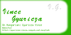 vince gyuricza business card